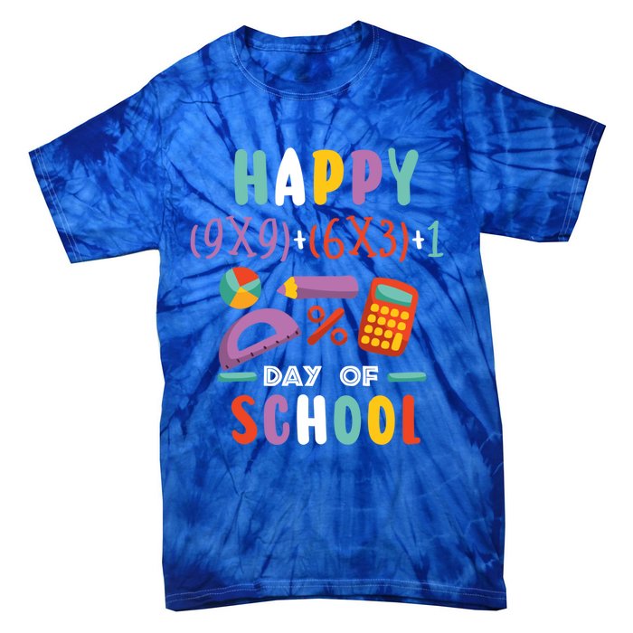 100 Days Or Math Formula 100 Days Of School Gift Tie-Dye T-Shirt