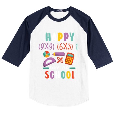 100 Days Or Math Formula 100 Days Of School Gift Baseball Sleeve Shirt