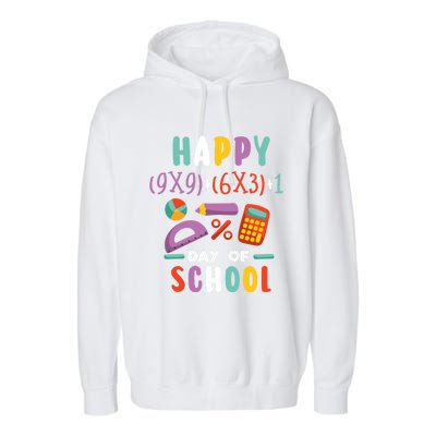 100 Days Or Math Formula 100 Days Of School Gift Garment-Dyed Fleece Hoodie