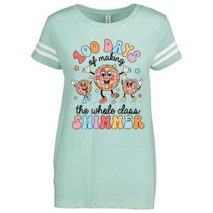 100 Days Of Making Whole Class Shimmer 100 Days Of School Enza Ladies Jersey Football T-Shirt