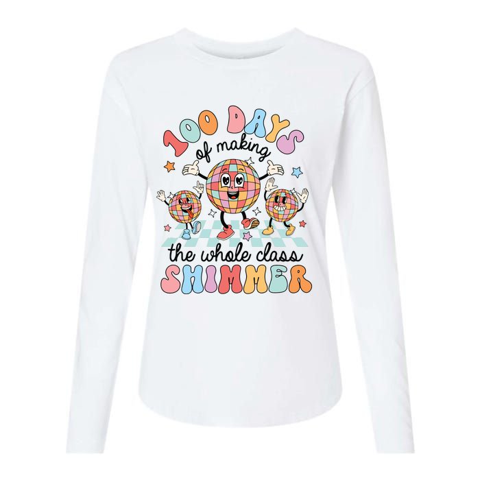 100 Days Of Making Whole Class Shimmer 100 Days Of School Womens Cotton Relaxed Long Sleeve T-Shirt