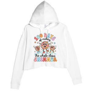 100 Days Of Making Whole Class Shimmer 100 Days Of School Crop Fleece Hoodie