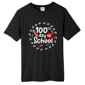 100th Day Of School For Teachers 100 Days Smarter Tall Fusion ChromaSoft Performance T-Shirt