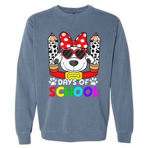 101 Days Of School Teacher Student 100 Days Smarter Garment-Dyed Sweatshirt