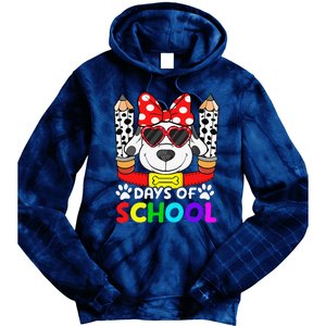 101 Days Of School Teacher Student 100 Days Smarter Tie Dye Hoodie