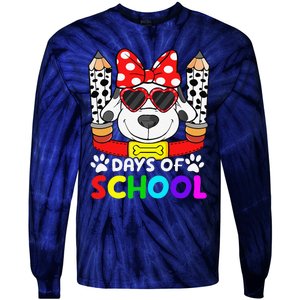 101 Days Of School Teacher Student 100 Days Smarter Tie-Dye Long Sleeve Shirt