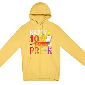 100 Days Of School Teacher Student 100th Day Pregiftk Gift Premium Pullover Hoodie