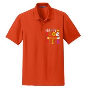 100 Days Of School Teacher Student 100th Day Pregiftk Gift Dry Zone Grid Polo