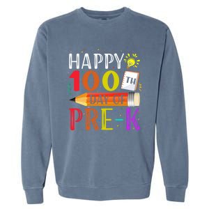 100 Days Of School Teacher Student 100th Day Pregiftk Gift Garment-Dyed Sweatshirt