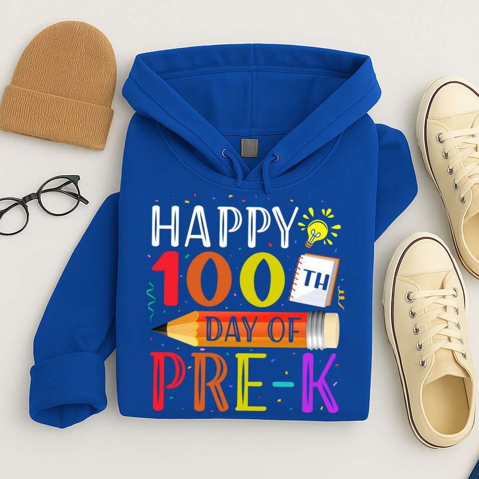 100 Days Of School Teacher Student 100th Day Pregiftk Gift Hoodie