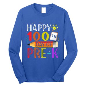 100 Days Of School Teacher Student 100th Day Pregiftk Gift Long Sleeve Shirt