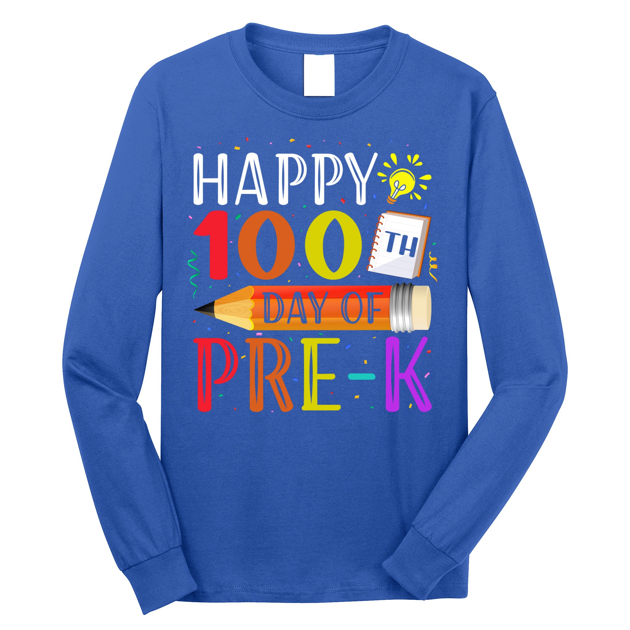 100 Days Of School Teacher Student 100th Day Pregiftk Gift Long Sleeve Shirt