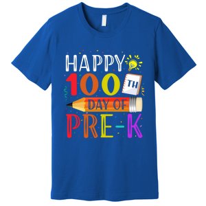 100 Days Of School Teacher Student 100th Day Pregiftk Gift Premium T-Shirt