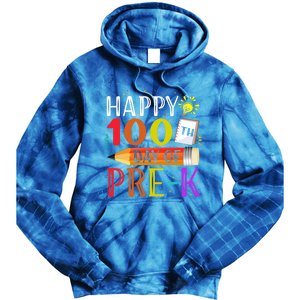 100 Days Of School Teacher Student 100th Day Pregiftk Gift Tie Dye Hoodie