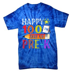 100 Days Of School Teacher Student 100th Day Pregiftk Gift Tie-Dye T-Shirt