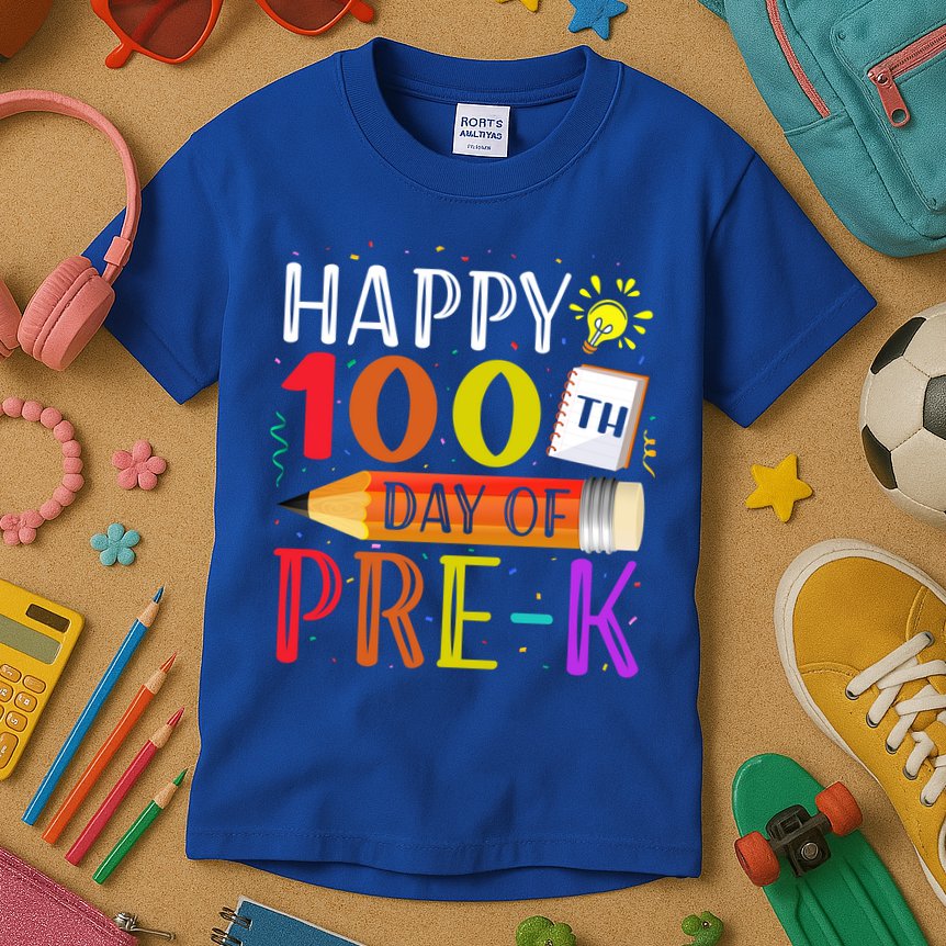 100 Days Of School Teacher Student 100th Day Pregiftk Gift Kids T-Shirt