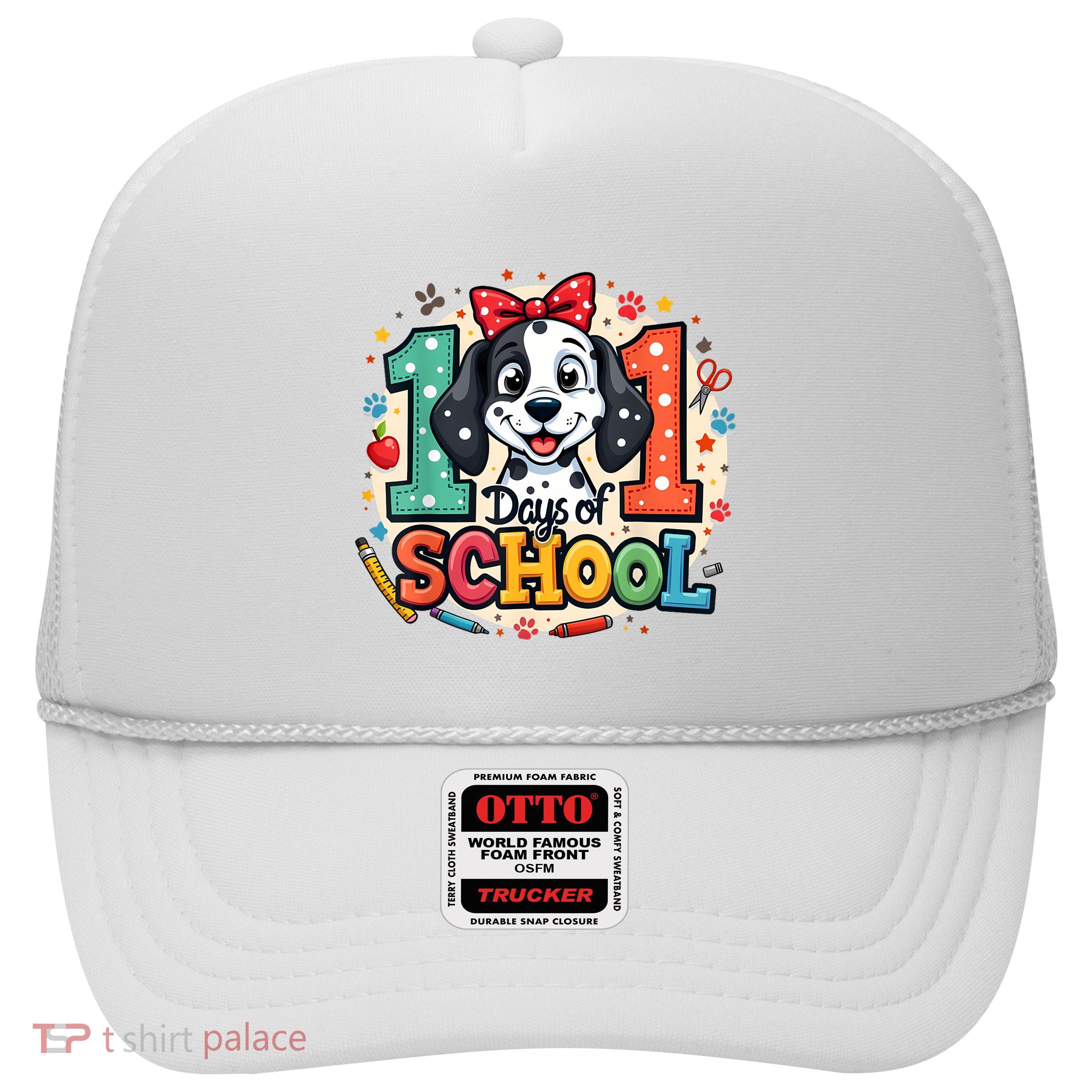 101 Days Of School 100 Days Of School Funny Cute Dogs Trucker Hat