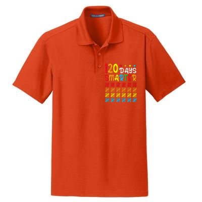 120th Day Of School Teacher Child Happy 120 Days Smarter Dry Zone Grid Polo