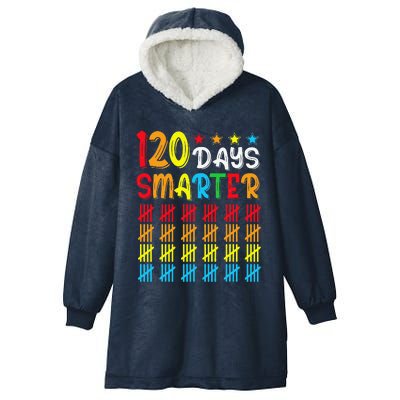 120th Day Of School Teacher Child Happy 120 Days Smarter Hooded Wearable Blanket