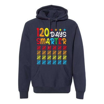 120th Day Of School Teacher Child Happy 120 Days Smarter Premium Hoodie