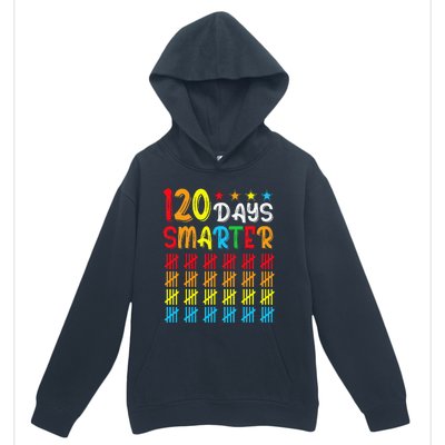 120th Day Of School Teacher Child Happy 120 Days Smarter Urban Pullover Hoodie