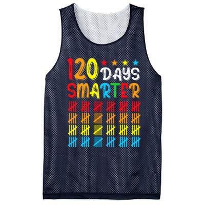 120th Day Of School Teacher Child Happy 120 Days Smarter Mesh Reversible Basketball Jersey Tank