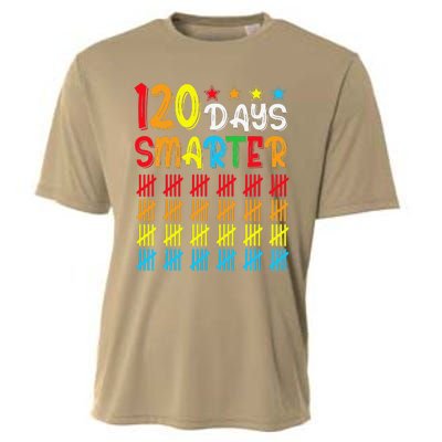 120th Day Of School Teacher Child Happy 120 Days Smarter Cooling Performance Crew T-Shirt