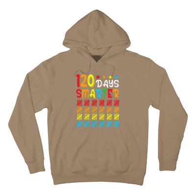 120th Day Of School Teacher Child Happy 120 Days Smarter Hoodie