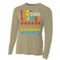 120th Day Of School Teacher Child Happy 120 Days Smarter Cooling Performance Long Sleeve Crew