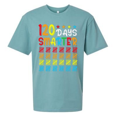 120th Day Of School Teacher Child Happy 120 Days Smarter Sueded Cloud Jersey T-Shirt