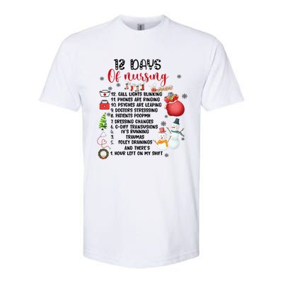 12 Days Of Nursing Funny Nurse Christmas Softstyle CVC T-Shirt