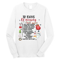 12 Days Of Nursing Funny Nurse Christmas Long Sleeve Shirt