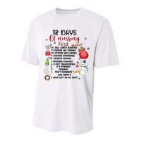 12 Days Of Nursing Funny Nurse Christmas Performance Sprint T-Shirt