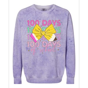 100 Days Of School Costume 100 Days Of School Girl Gift Colorblast Crewneck Sweatshirt