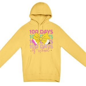 100 Days Of School Costume 100 Days Of School Girl Gift Premium Pullover Hoodie