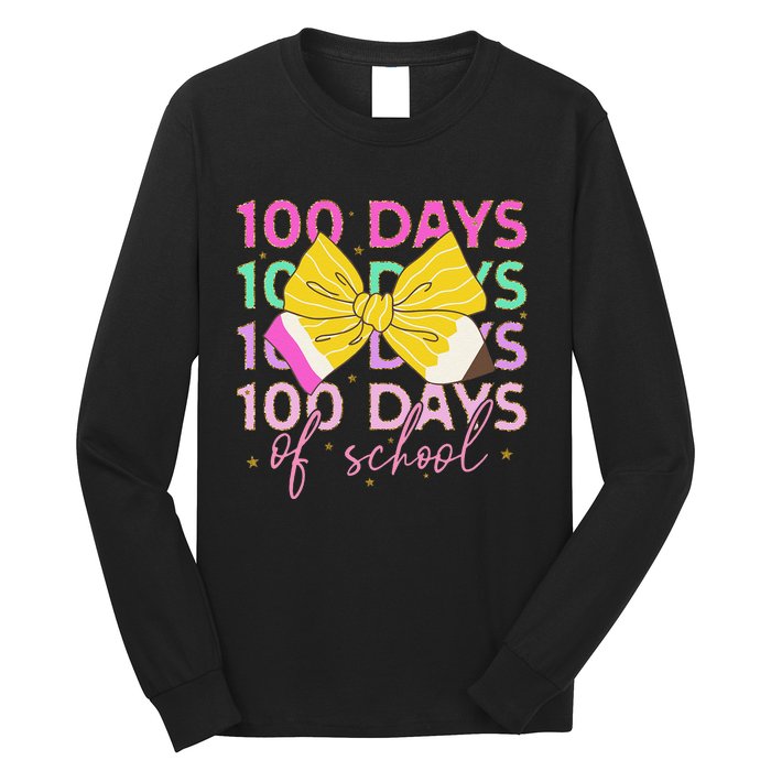 100 Days Of School Costume 100 Days Of School Girl Gift Long Sleeve Shirt