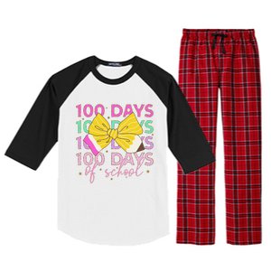 100 Days Of School Costume 100 Days Of School Girl Gift Raglan Sleeve Pajama Set