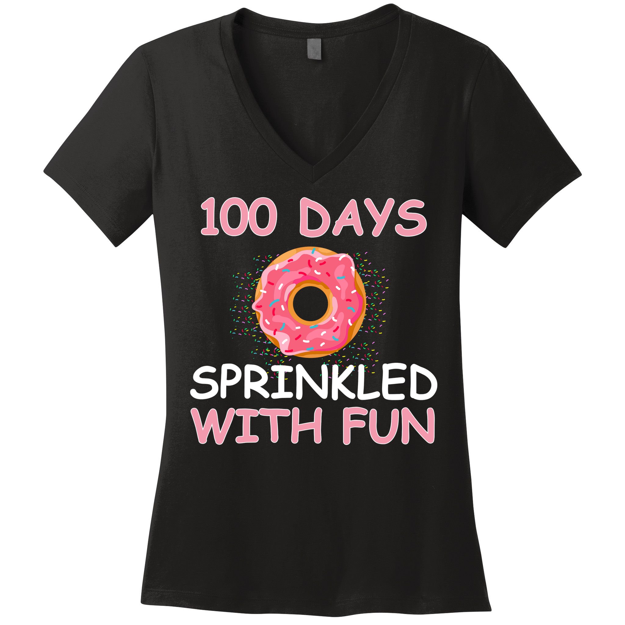 100th Day Of School Women's V-Neck T-Shirt