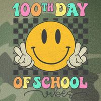 100th Day Of School Vibes Smiley Face Fun Design Legacy Tie Dye Trucker Hat