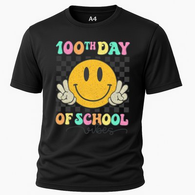 100th Day Of School Vibes Smiley Face Fun Design Performance Shirt