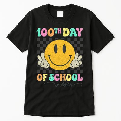 100th Day Of School Vibes Smiley Face Fun Design Tall T-Shirt