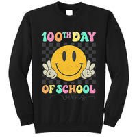 100th Day Of School Vibes Smiley Face Fun Design Tall Sweatshirt