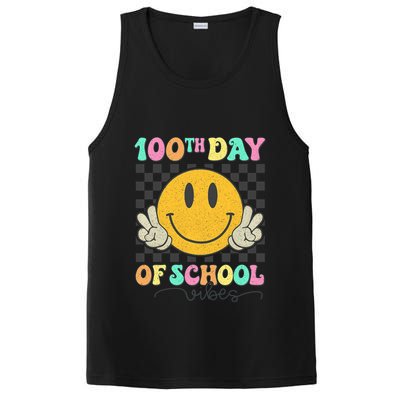 100th Day Of School Vibes Smiley Face Fun Design PosiCharge Competitor Tank