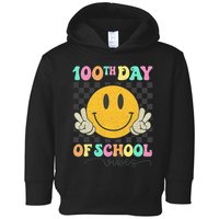 100th Day Of School Vibes Smiley Face Fun Design Toddler Hoodie