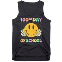 100th Day Of School Vibes Smiley Face Fun Design Tank Top