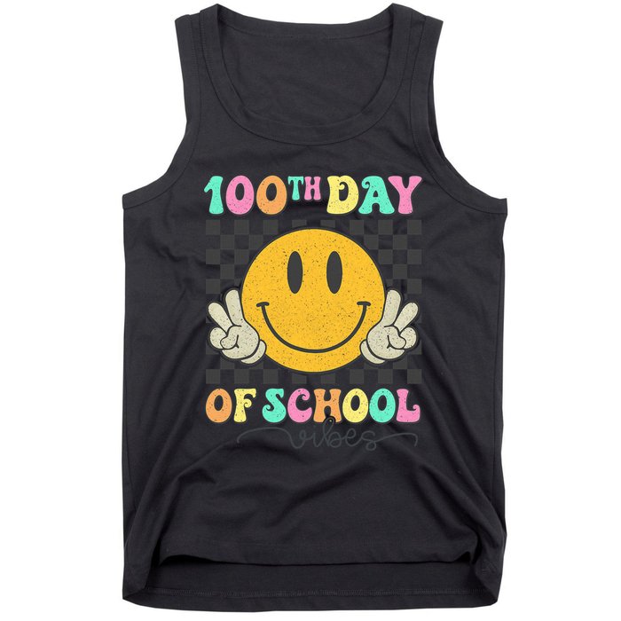 100th Day Of School Vibes Smiley Face Fun Design Tank Top