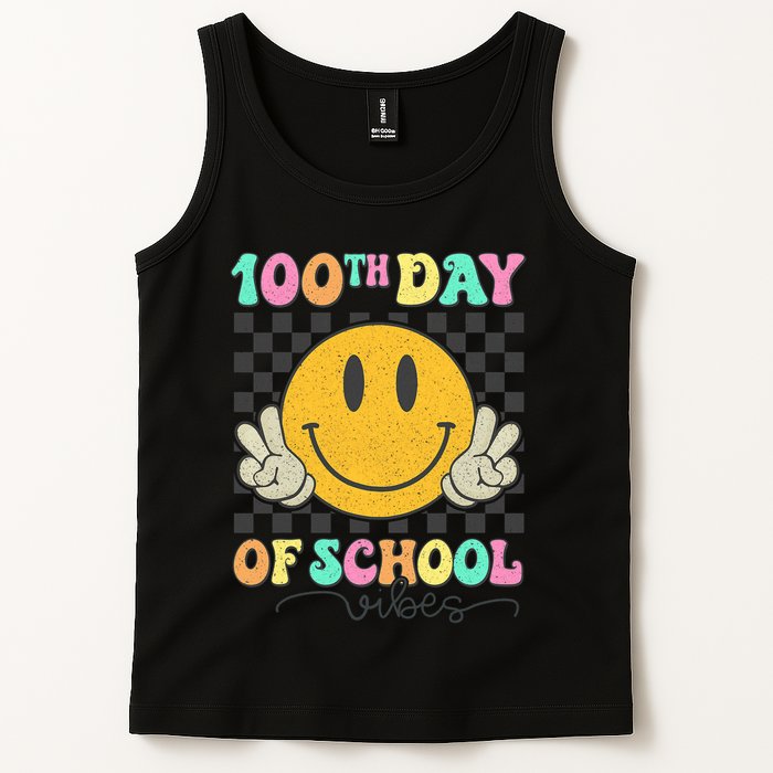 100th Day Of School Vibes Smiley Face Fun Design Tank Top