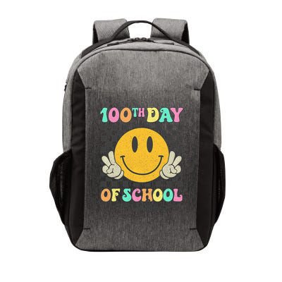 100th Day Of School Vibes Smiley Face Fun Design Vector Backpack