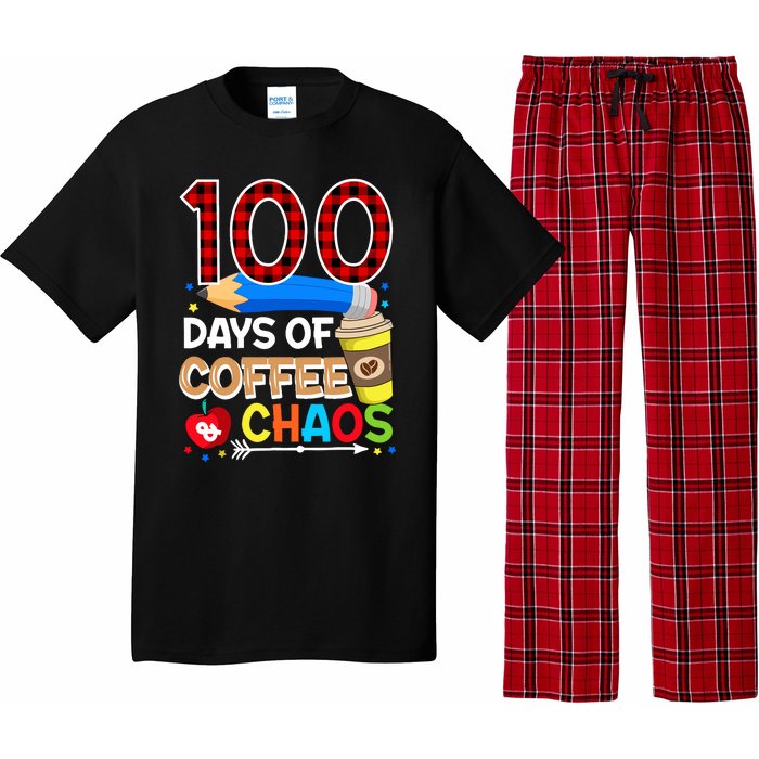 100 Days Of Coffee & Chaos - 100th Day Of School Teacher Pajama Set