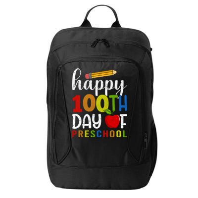 100 Days Of Preschool Happy 100Th Day Of School Preschool Gift City Backpack